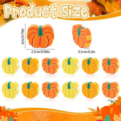 kaiolbly 80pcs Mini Pumpkins Polymer Clay Ornaments Multi Color 20mm Fall