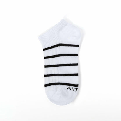 ANT21T Athletic Ankle Socks Low Cut Gray White Black Blue 4 Pairs