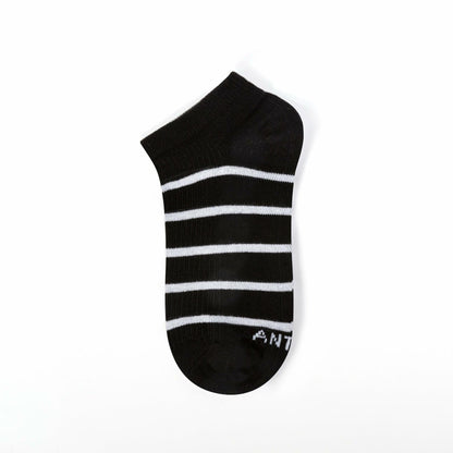 ANT21T Athletic Ankle Socks Low Cut Gray White Black Blue 4 Pairs