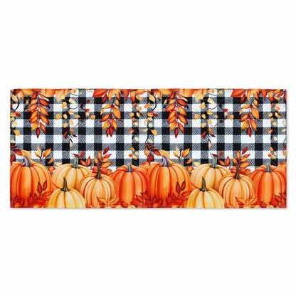 Miss Adola Pumpkin Plaid Fall Table Runner 13x72 Sunflower Decor