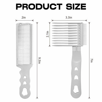Generic 2Pack Blend Friend Professional Barber Hair Fade Comb White
