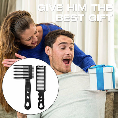 Generic 2Pack Blend Friend Professional Barber Hair Fade Comb White
