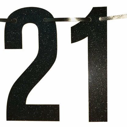 RASPATI 21st Birthday Decorations Black Pink Rose Gold Balloon Banner