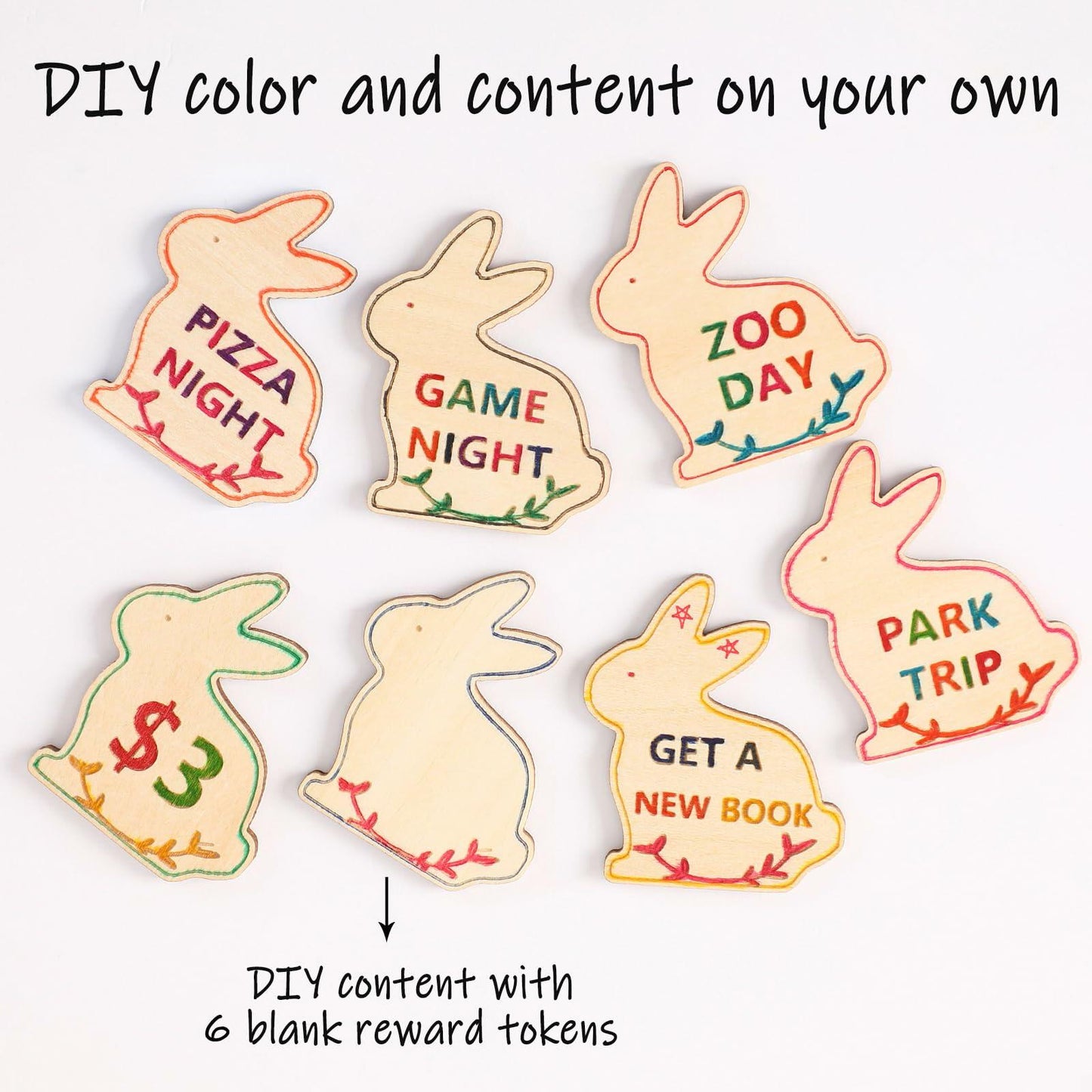 CypherX Halloween Wood Craft Tokens for Kids, 30 Pieces, DIY Activity & Rewards