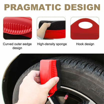Ohleats Tire Dressing Applicator Pad with Lid Reusable Foam Red 1pcs