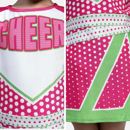 Spooktacular Creations Girls Cheerleader Costume Long Sleeve Size L