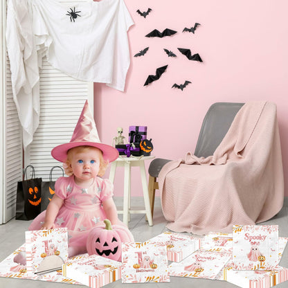 GREHUMOR Spooky One Birthday Napkin Pink Halloween Girl 1st Birthday