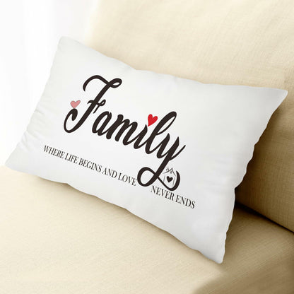 Fihjm Family Throw Pillow Cover 12x20 Beige Farmhouse Home Decor 24 Pack