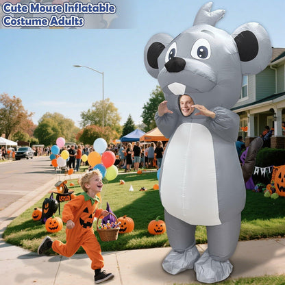 Camlinbo Inflatable Adult Blow Up Rat Costume Body Suit Multicolor One Size