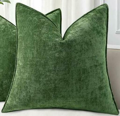 MIULEE Christmas Pillow Covers Dark Green 18x18 Inch Set of 2