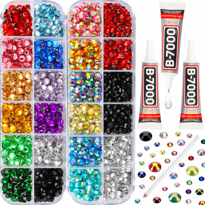 Worthofbest 11000Pcs Red 2-5mm Flatback Resin Rhinestones for Crafting