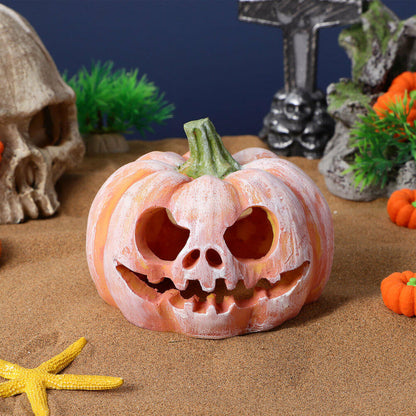 Pumpkin Shaped Fish Hideout House Tank Decor Aquarium Fish Tank Decoration
