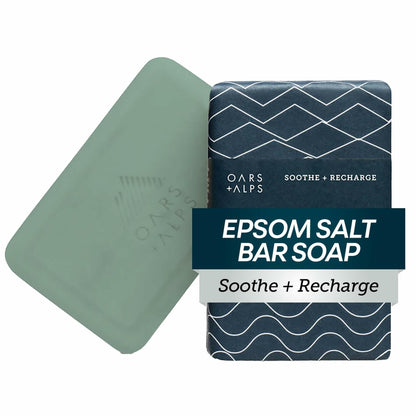 Oars + Alps Exfoliating Moisturizing Bar Soap Men Deep Clean Epsom Salt 1pk