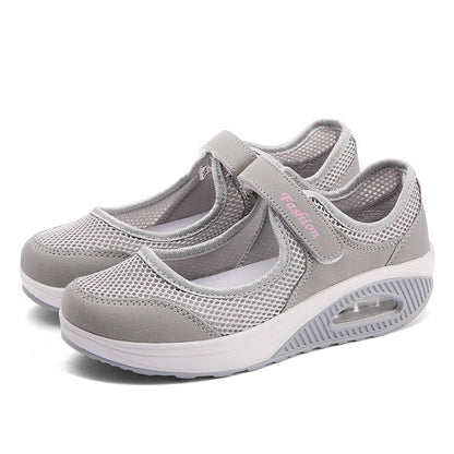 Outdoor large-size mesh shoes rocking shoes women's shoes air cushion mesh shoes sneakers foot covers