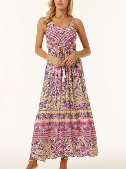 Printed Scoop Neck Dress