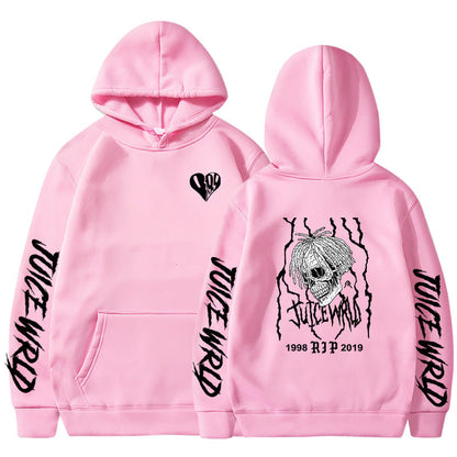 Rap singer Juice Wrld sweatshirt loose fitting men's and women's hooded sweatshirt
