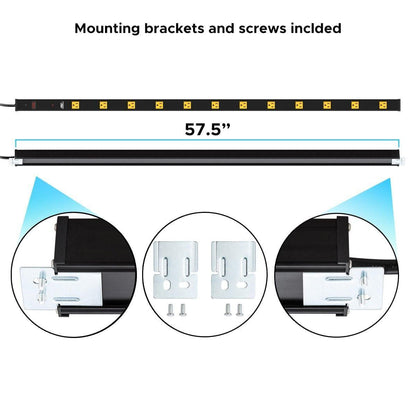 Wide Spaced 12 Outlets Mountable Metal Power Strip Surge Protector, 15FT Power Cord, Mounting Brackets Included