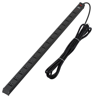 16-Outlet Metal Power Strip Surge Protector, 1800 Joules, 2.6" Ultra-Wide Spaced, 15ft