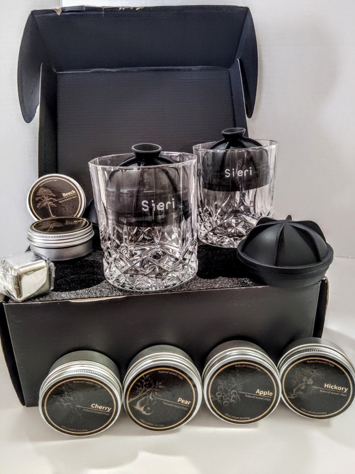 S.I.E.R.I. High End Whiskey Smoker Kit Rechargeable Black