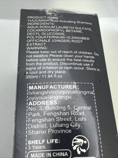 BestBy04/28 Yuucangh Root Activating Shampoo Strengthen Hair Root 11.84fl Oz