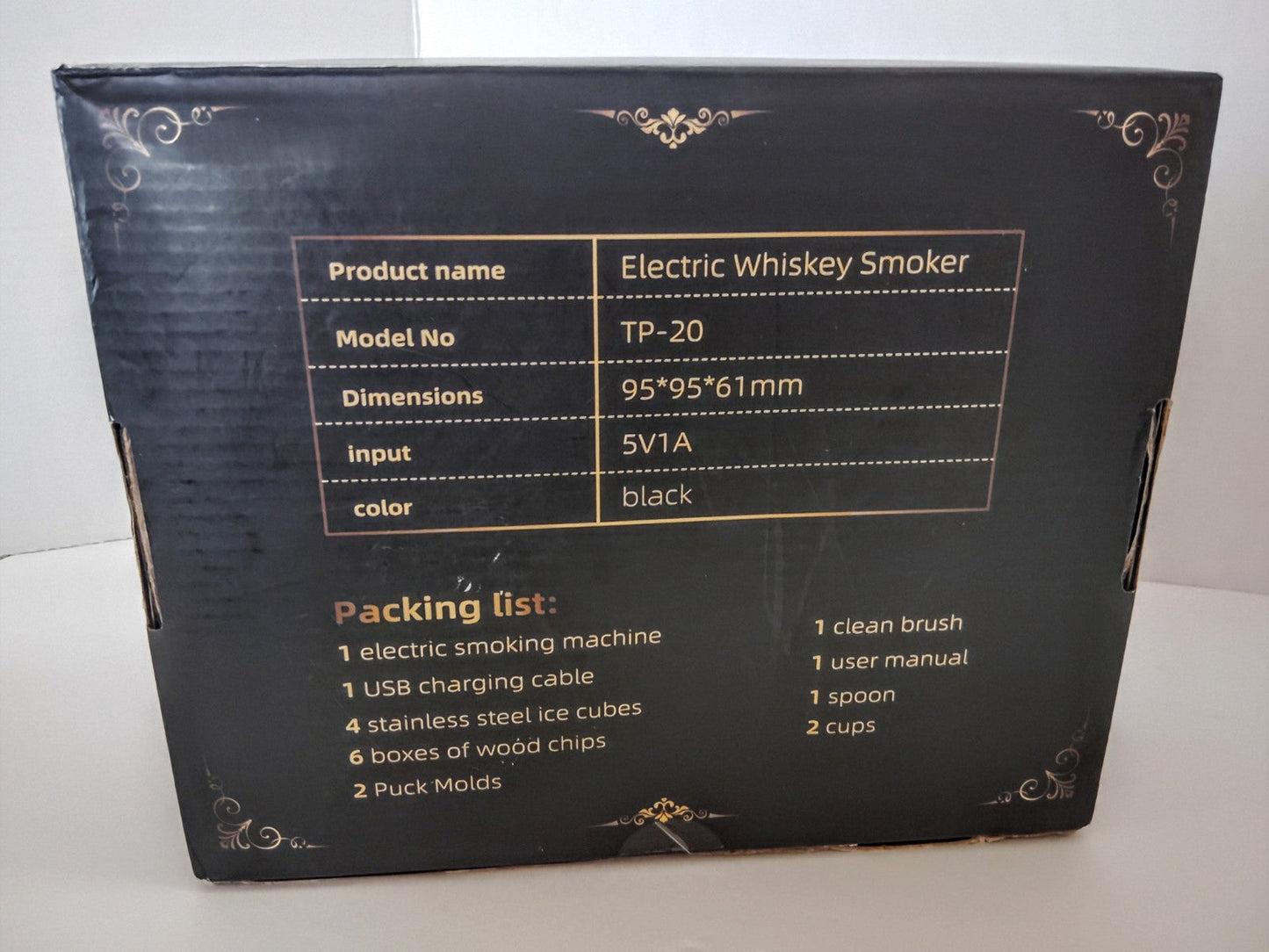 S.I.E.R.I. High End Whiskey Smoker Kit Rechargeable Black