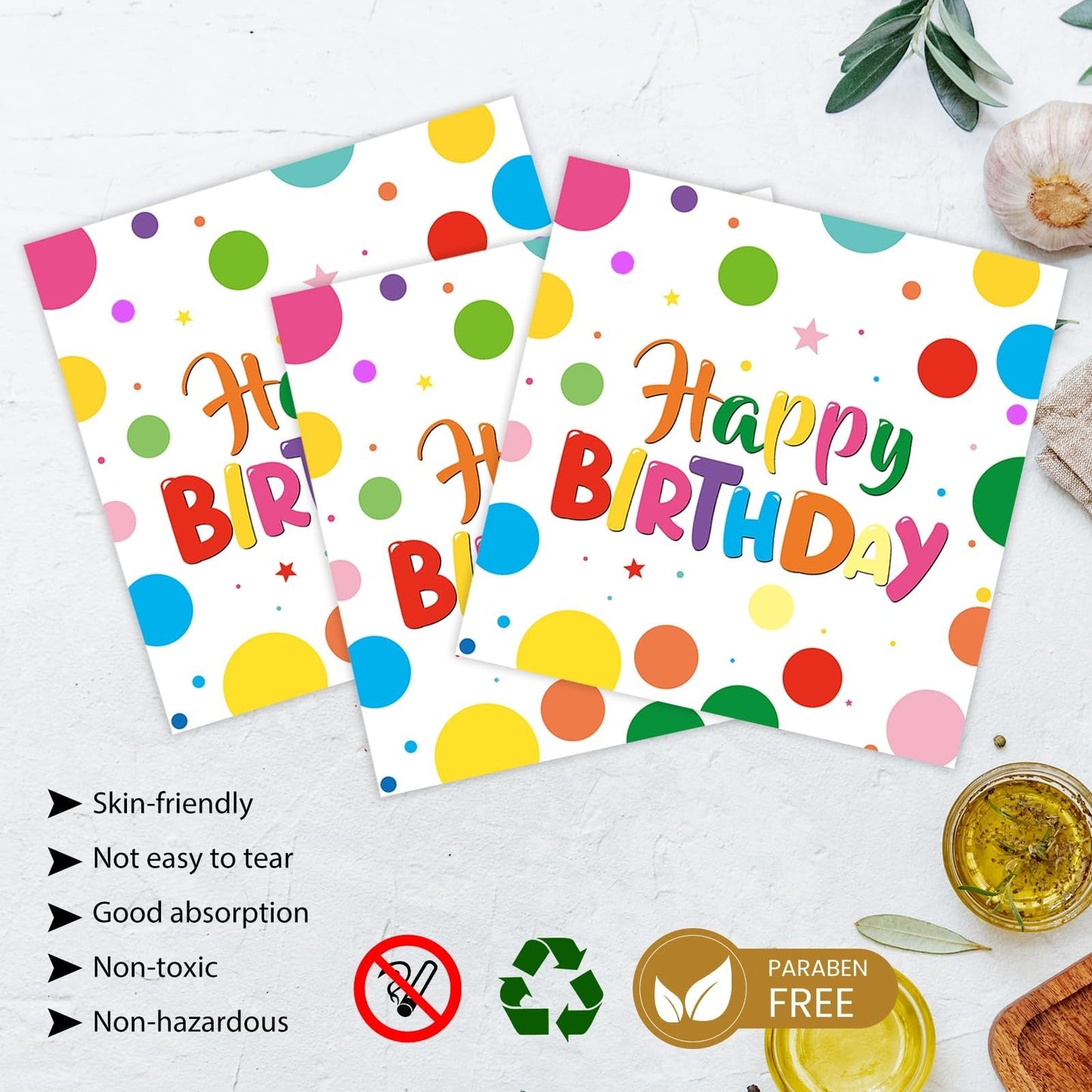 LeZakaa Birthday Paper Plates Set 50pcs 7 & 9 Inch Happy Birthday Balloon