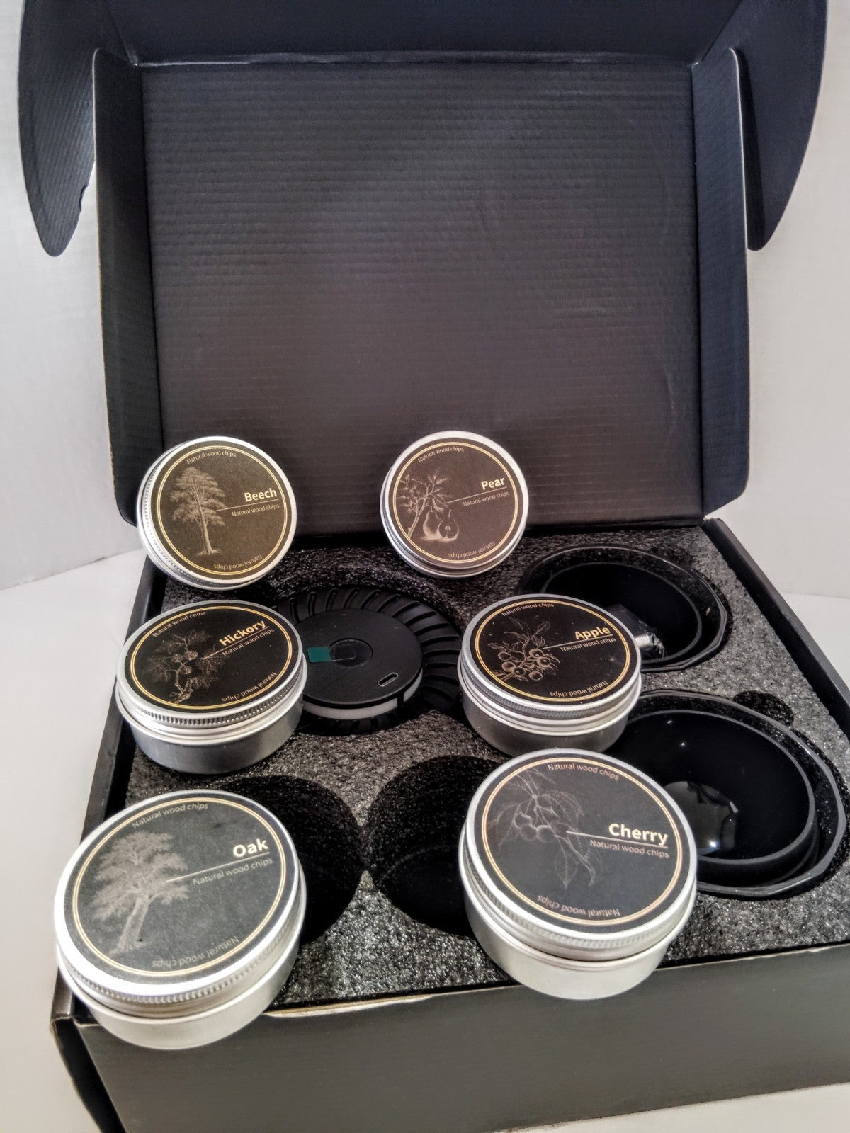 S.I.E.R.I. High End Whiskey Smoker Kit Rechargeable Black