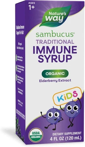 BestBy02/26 Nature's Way Organic Sambucus Kids Syrup Elderberry 4 fl oz