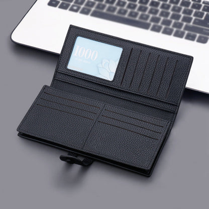 Snap Wallet Men's Long Button Trend Brand Wallet College Student Niche Design Wallet Large Capacity Men's And Women's