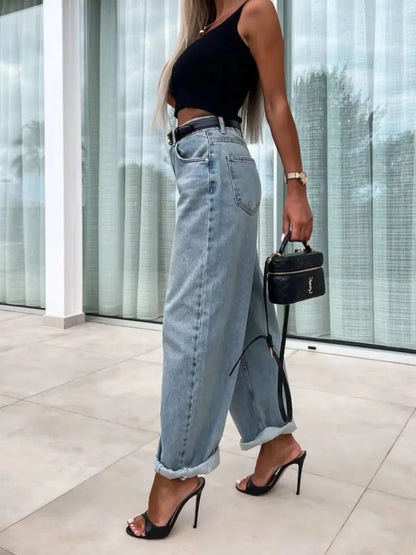 Street Trendy Casual Loose Women's Jeans