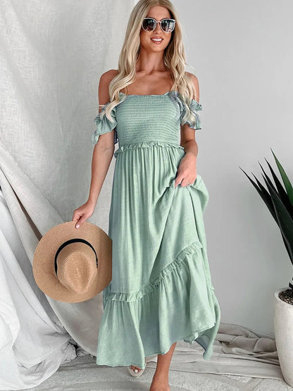 Summer new women's solid color dress