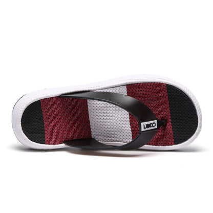 Summer Slippers Women Casual Massage Durable Flip Flops Beach Sandals Female Wedge Shoes Striped Lady Room Slippers