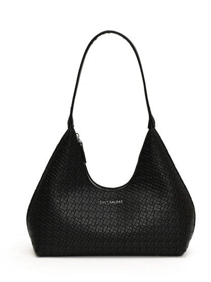 Texture PU Leather Shoulder Bag