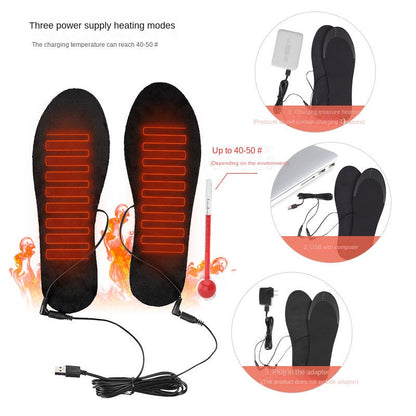 USB heating insole warm feet treasure charging heating washable size tailoring full soled warm feet electric heating insole