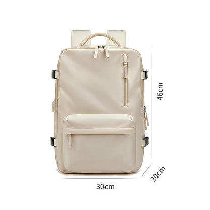 Waterproof 18 Inch Laptop Backpacks School Bags with usb Dily Life Vintage Unisex Leather Student Backpack for Men