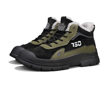 Winter fleece warm Martin boots men's casual sports versatile Korean version anti cold snow boots