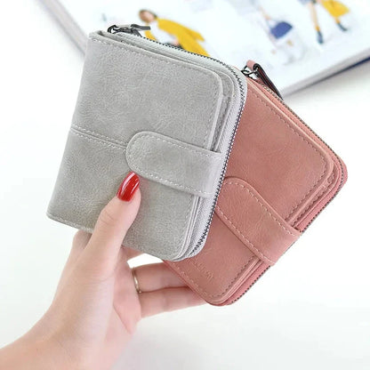 Women Cute Short Money Wallets With Zipper Female Small Wallet Lady Coin Purse Card Wallet Purses