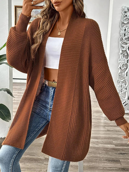 Women's simple and fashionable loose sweater cardigan
