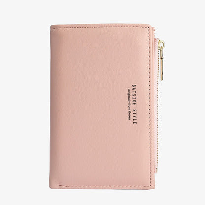 Women's wallet simple ultra-thin side zipper medium coin purse student bag