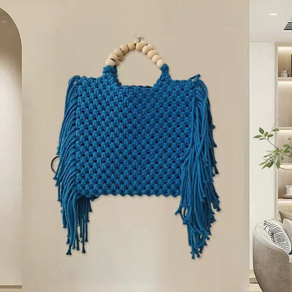 Woven women's crossbody mini bag mobile phone bag hanging wrist coin purse summer
